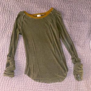 Free People Army Green Long Sleeve
